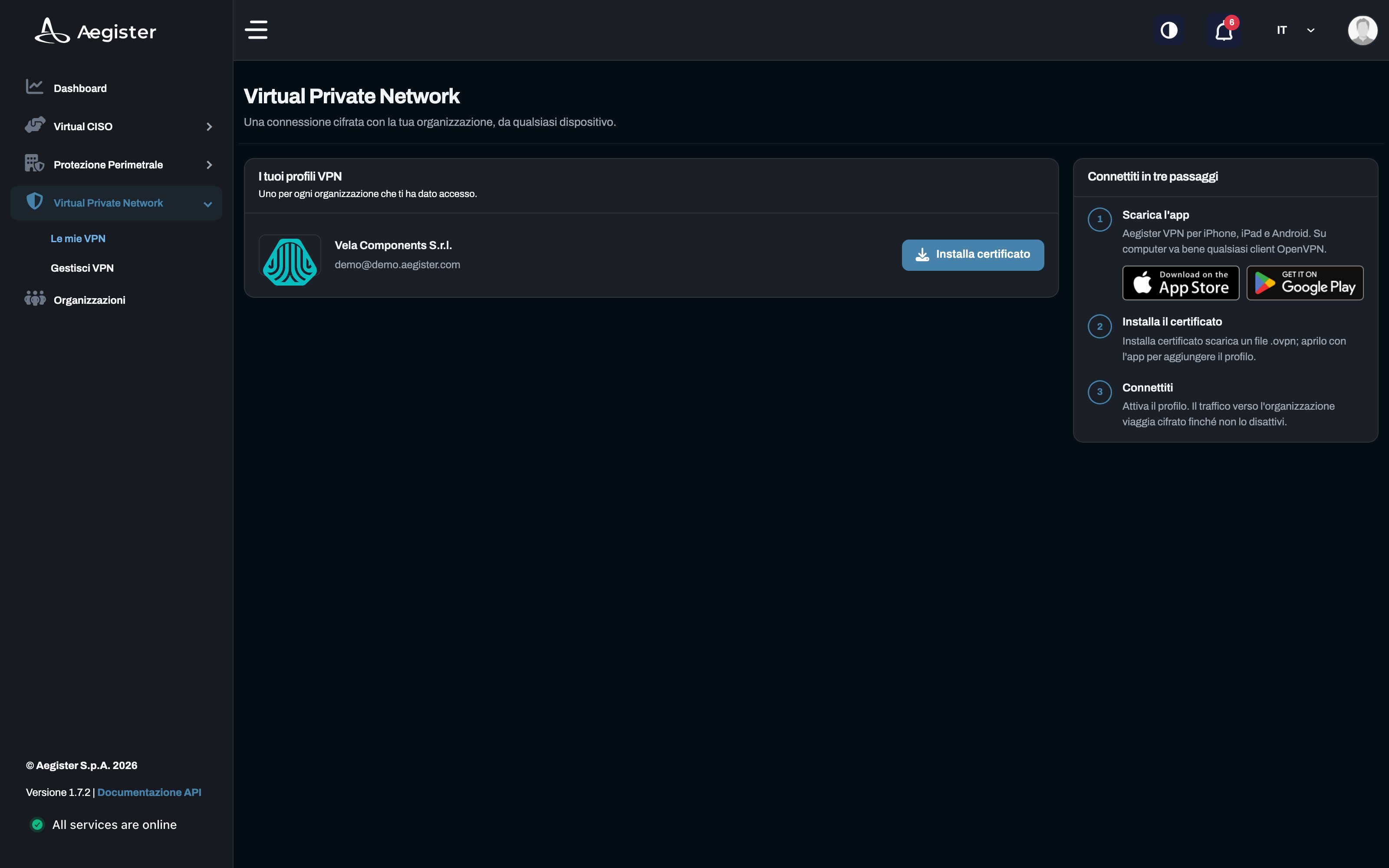 Cyber Console: il profilo VPN e i tre passaggi per connettersi